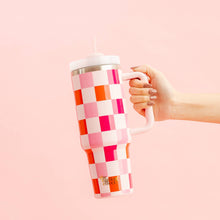 Load image into Gallery viewer, Take Me Everywhere Tumbler - Sweetheart Check
