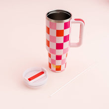 Load image into Gallery viewer, Take Me Everywhere Tumbler - Sweetheart Check
