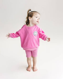 Baby & Kids Biker Shorts Set | Hot Pink