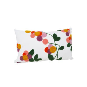 Flower Embroidered Cushion