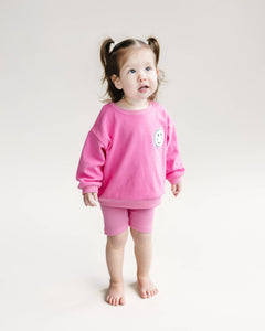 Baby & Kids Biker Shorts Set | Hot Pink