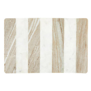 White & Tan Marble Stripe Board