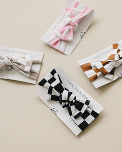 Checkered Headband | Latte