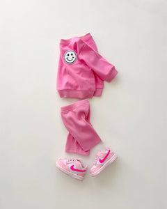 Baby & Kids Biker Shorts Set | Hot Pink