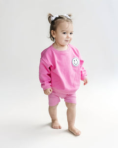 Baby & Kids Biker Shorts Set | Hot Pink