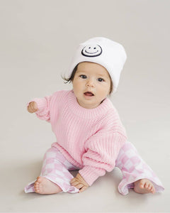 Smiley Baby & Kids' Beanie | White