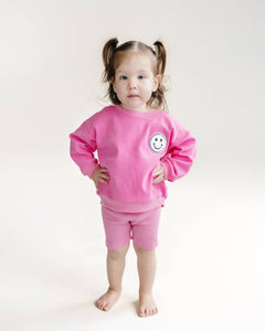 Baby & Kids Biker Shorts Set | Hot Pink