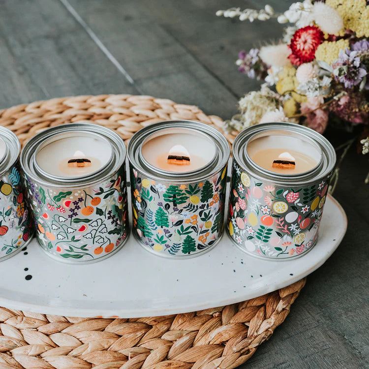 Painted Tin Candles