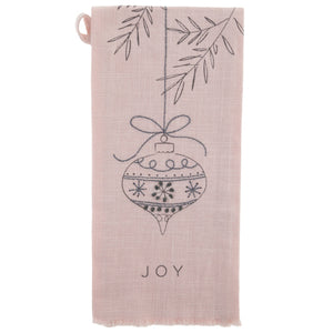 Embroidered Cotton Tea Towel